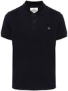 Classic ORB Logo Polo Shirt Navy - VIVIENNE WESTWOOD - BALAAN 2