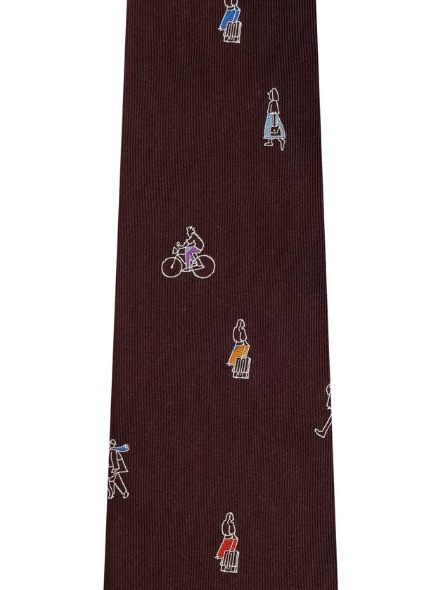 Paul Smith Silk Tie, Men's, Burgundy - PAUL SMITH - BALAAN 4