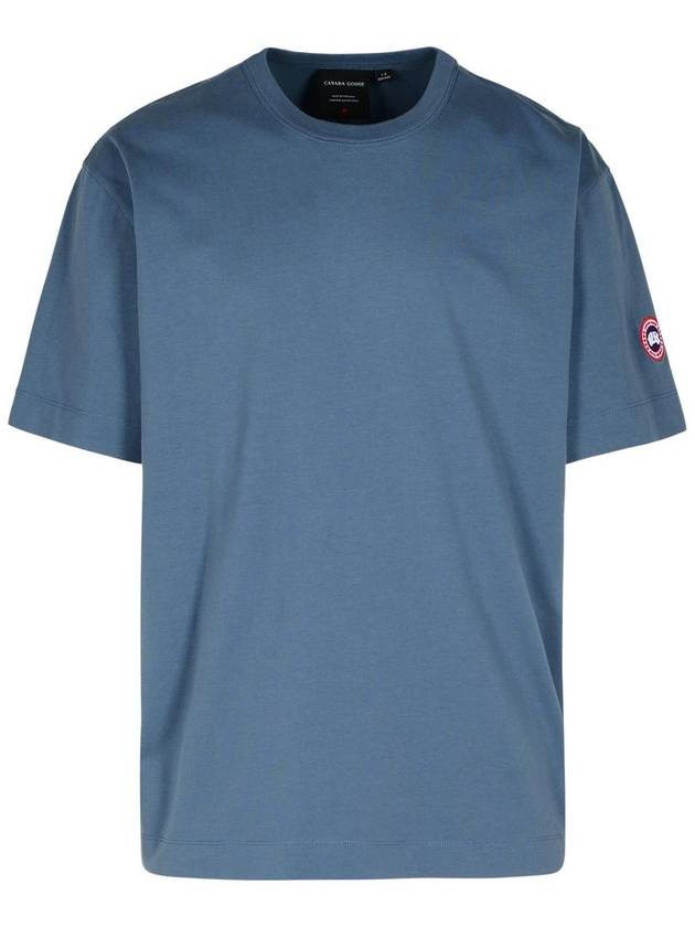 Canada Goose 'Gladstone' Light Blue Cotton T-Shirt - CANADA GOOSE - BALAAN 1