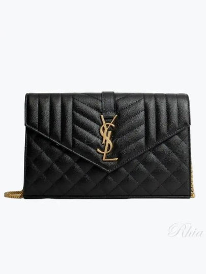 Cassandre Monogram Chain Cross Bag Black - SAINT LAURENT - BALAAN 2