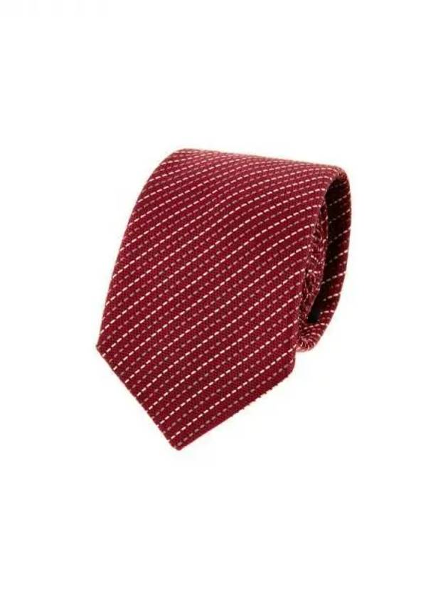 Men s Stitched Striped Silk Tie Red 270734 - GIORGIO ARMANI - BALAAN 1