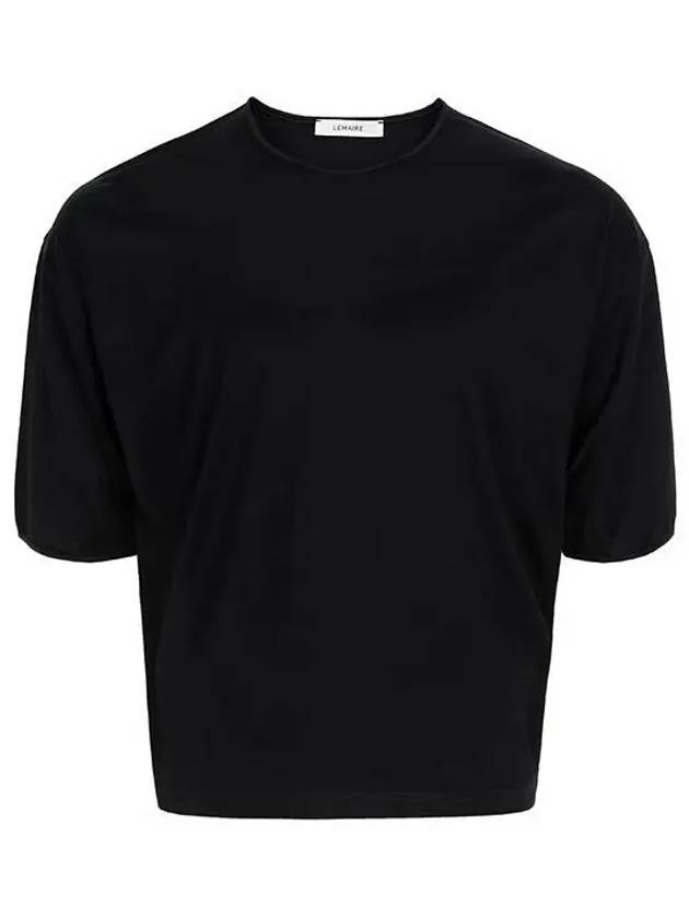 Mercerised Jersey Short Sleeve T-Shirt Black - LEMAIRE - BALAAN 2