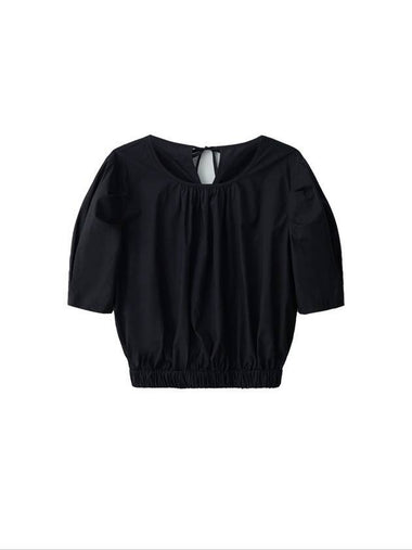 Reve Shirring Half Blouse Black - LESEIZIEME - BALAAN 1