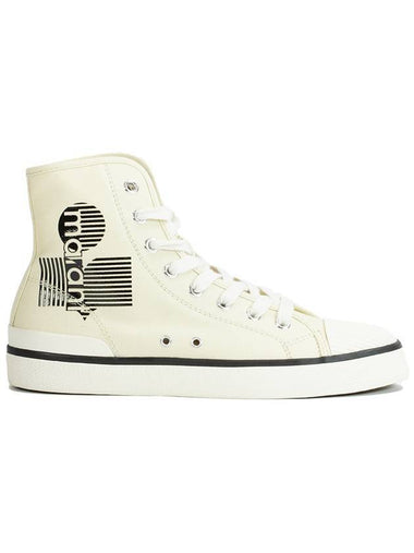 Women's Benkeenh High Top Sneakers Chalk - ISABEL MARANT - BALAAN 1