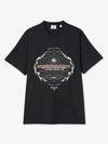 Graphic Print Overfit Cotton Short Sleeve T-Shirt Black - BURBERRY - BALAAN 2