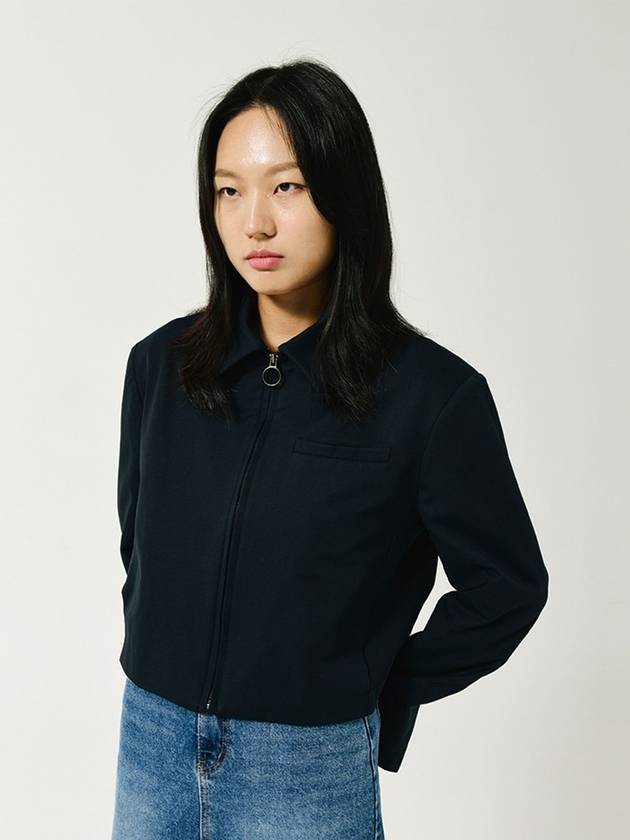 Minimal Short Zip Up Jacket BLACK - LE SOLEIL MATINEE - BALAAN 7