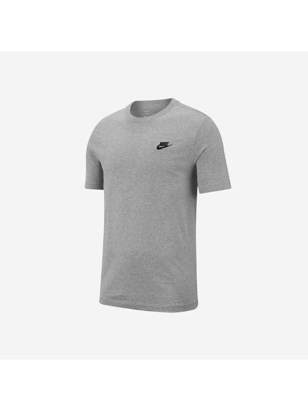 Sportswear Club Short Sleeve T-Shirt Grey - NIKE - BALAAN 2