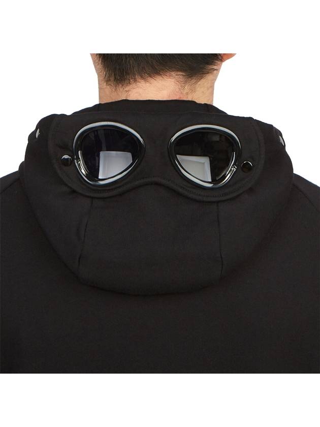 Diagonal Raised Fleece Goggle Hooded Jacket Black - CP COMPANY - BALAAN 10