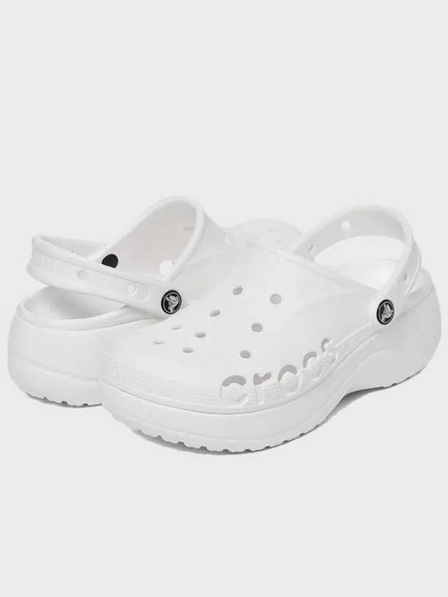 Baya Clog Platform Sandals White - CROCS - BALAAN 4