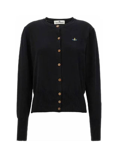 Bea Logo Wool Cardigan Black - VIVIENNE WESTWOOD - BALAAN 2