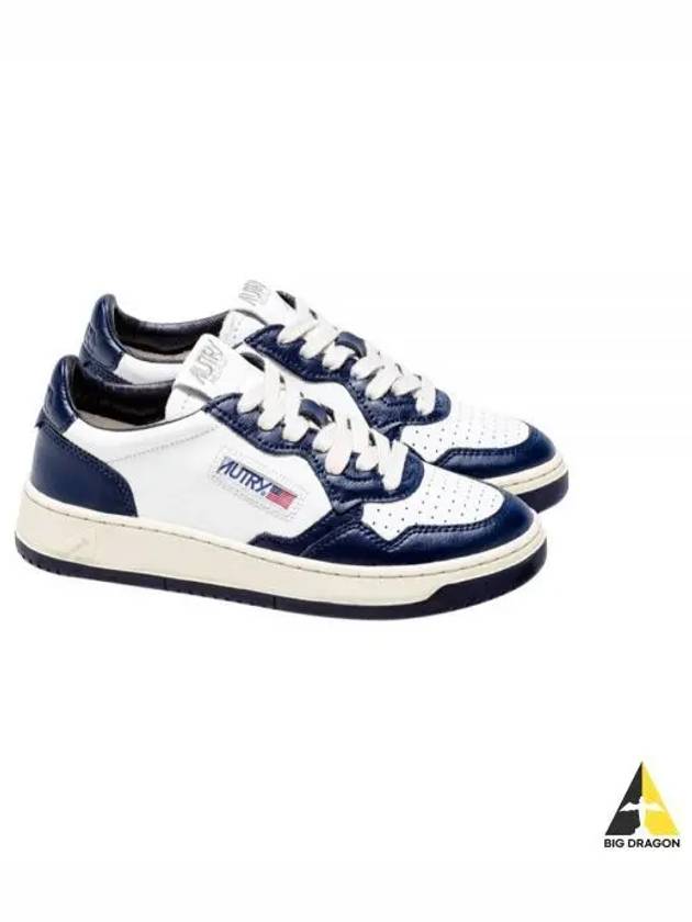 Medalist Navy Tab Low Top Sneakers White Navy - AUTRY - BALAAN 2