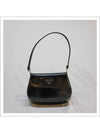 Cleo Brushed Flap Shoulder Bag Black - PRADA - BALAAN 2