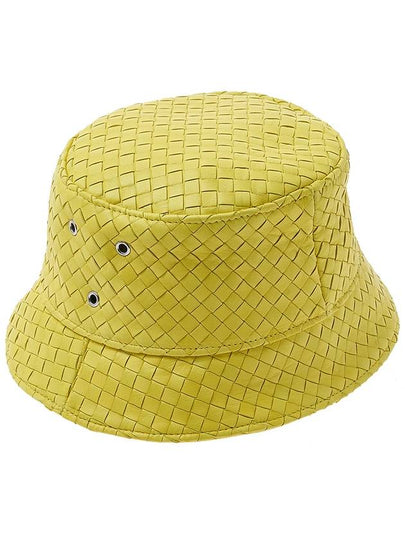 Intrecciato Leather Bucket Hat Yellow - BOTTEGA VENETA - BALAAN 2