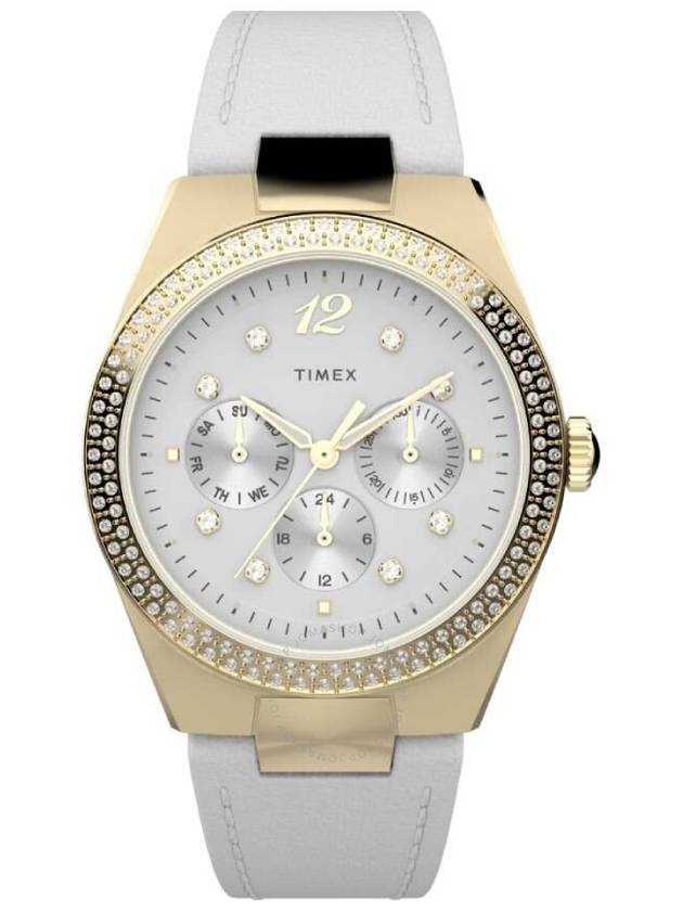 Timex Simone Multifunction Quartz Crystal White Dial Ladies Watch TW2V80500VQ - TIMEX - BALAAN 1