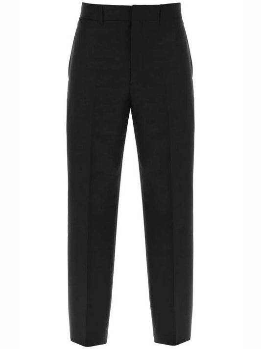 Wool Mohair Silk Twill Slacks Black - DIOR - BALAAN 1