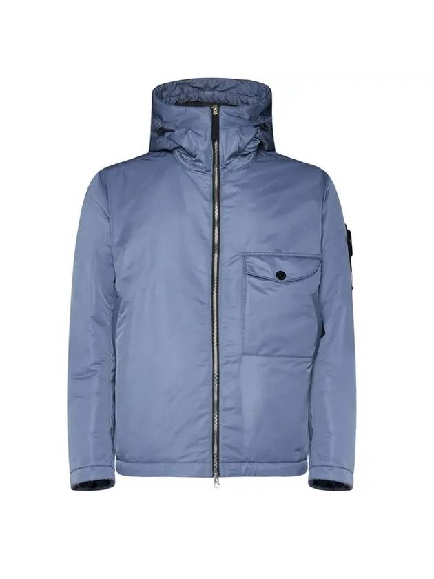 Men's Nylon Hooded Jacket Blue - STONE ISLAND - BALAAN 1