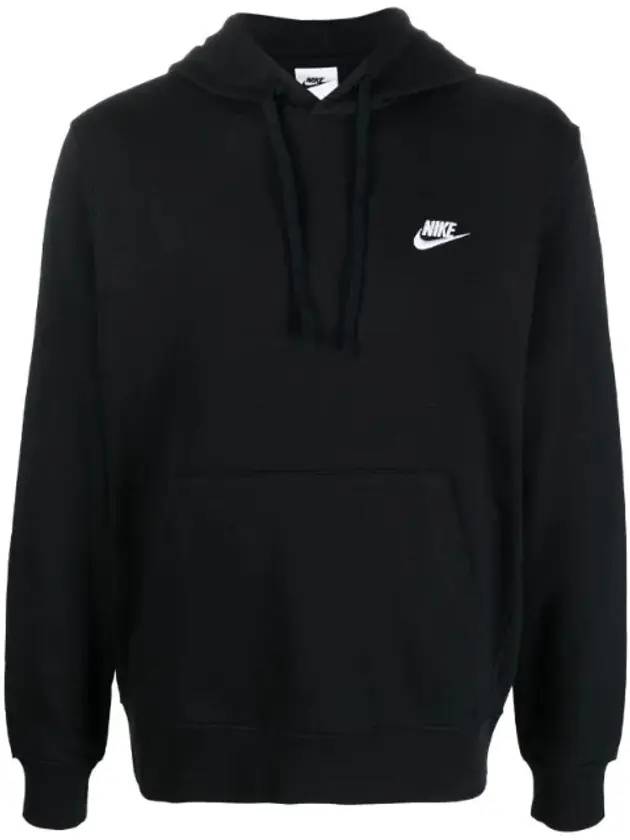 Sportswear Club Pullover Hoodie Black - NIKE - BALAAN 2