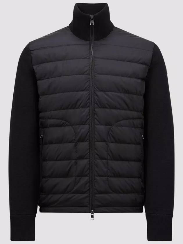 Padded wool cardigan black - MONCLER - BALAAN 2