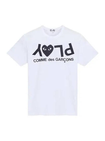 Comme des Gar ons Reverse Logo Short Sleeve White P1T068 - COMME DES GARCONS - BALAAN 1