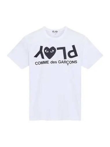 Comme des Gar ons Reverse Logo Short Sleeve White P1T068 - COMME DES GARCONS - BALAAN 1