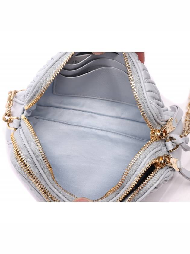 Materasse Nappa Leather Mini Bag Cornflower Blue - MIU MIU - BALAAN.