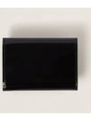 Matelasse Logo Leather Half Wallet Black - MIU MIU - BALAAN 3