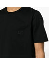 Embroidered Logo Cotton Short Sleeve T-shirt Black B0710996445 - CP COMPANY - BALAAN 6