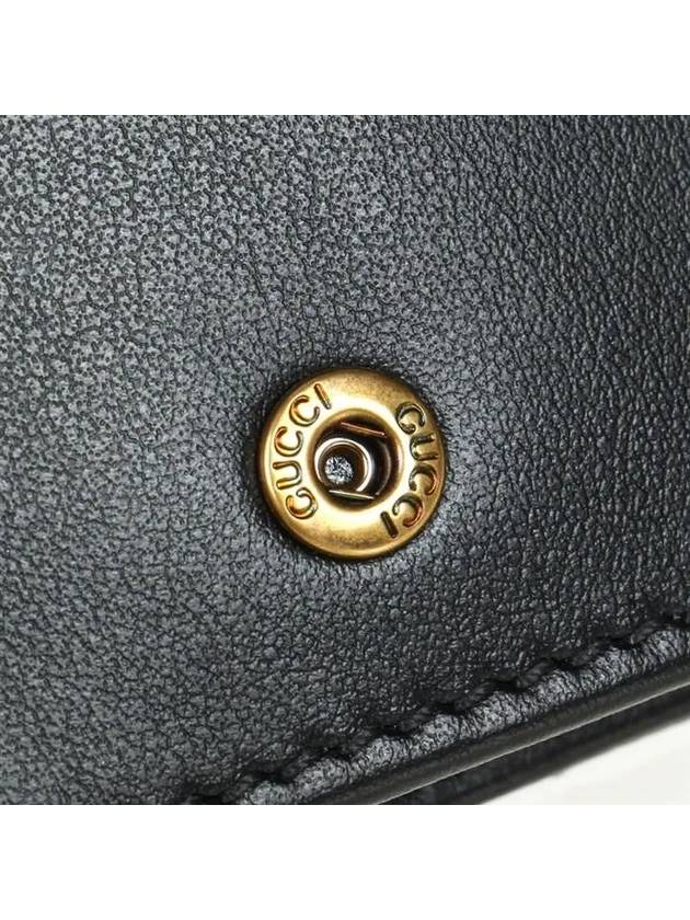 GG Marmont Matelasse Flap Card Wallet Black - GUCCI - BALAAN 11