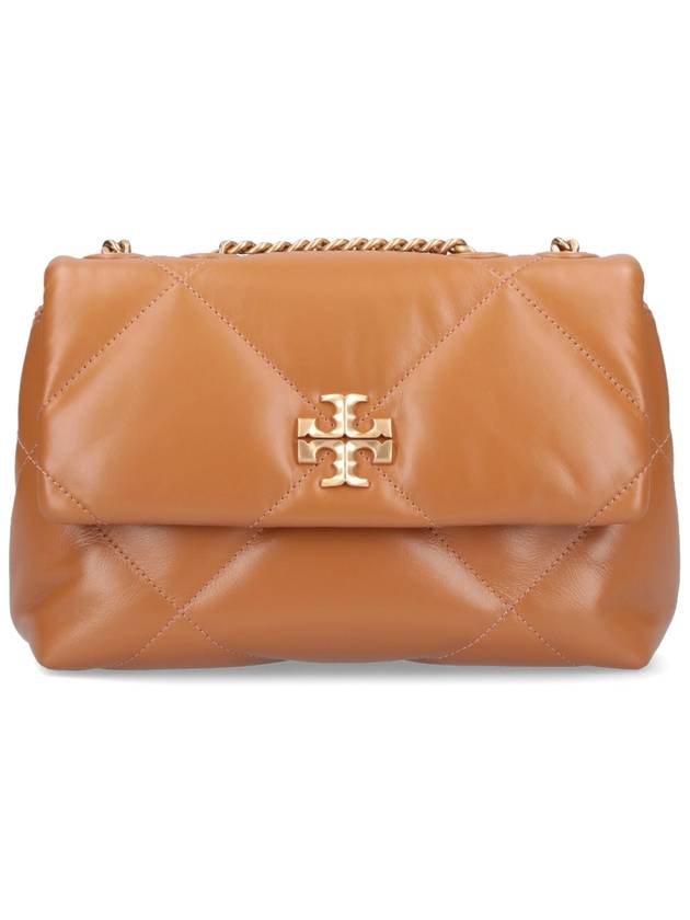 Kira Diamond Quilted Shoulder Bag Brown - TORY BURCH - BALAAN 1