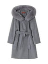 Studio 3 Mango Wool Hooded Single Coat Grey - MAX MARA - BALAAN 2