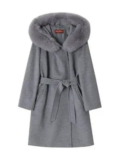 Studio 3 Mango Wool Hooded Single Coat Grey - MAX MARA - BALAAN 2