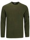 Lens Wappen Crew Neck Knit Top Khaki - CP COMPANY - BALAAN.