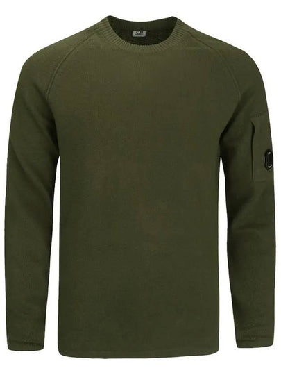 Lens Wappen Crew Neck Knit Top Khaki - CP COMPANY - BALAAN 2