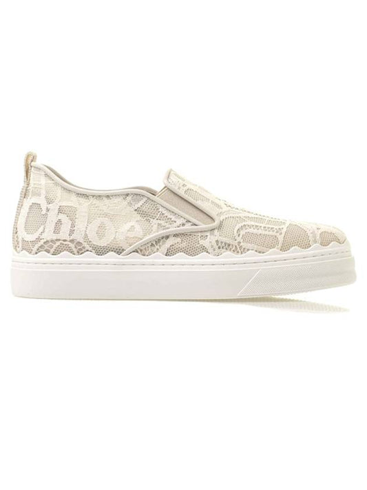 Women's Lauren Lace Slip-On Mild Beige - CHLOE - BALAAN.