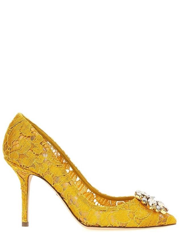 Crystal Lace Pumps Heel Yellow - DOLCE&GABBANA - BALAAN 2