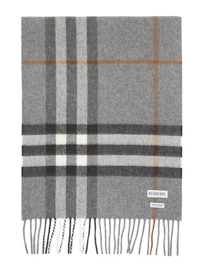 Giant Check Cashmere Scarf Grey - BURBERRY - BALAAN 2