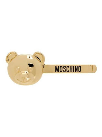 Gold Teddy Bear hair pin A910784030606 - MOSCHINO - BALAAN 1