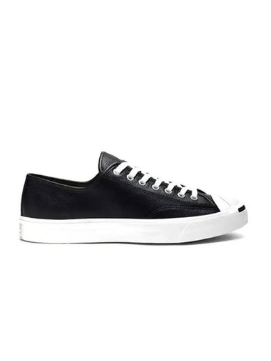 Jack Purcell Leather Low Top Sneakers Black - CONVERSE - BALAAN 1