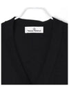 ORB Logo V-Neck Cardigan Black - VIVIENNE WESTWOOD - BALAAN 4