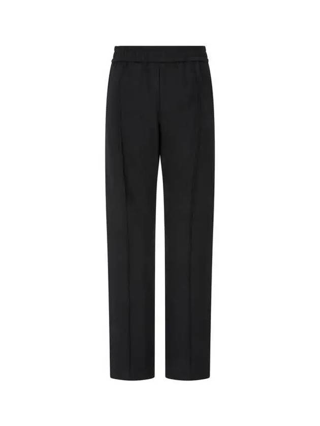 Men s Pintuck Wool Pique Banding Pants Black - EMPORIO ARMANI - BALAAN 1