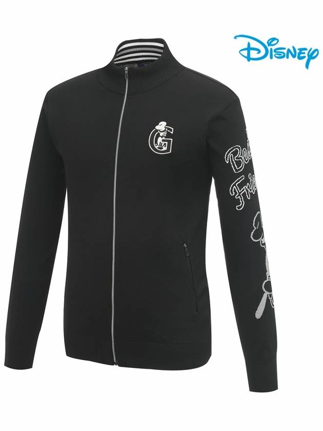 Men s Artwork Embroidery Sleeve Point Knit Zip up Cardigan DO1MKG003 - DISNEY GOLF - BALAAN 2