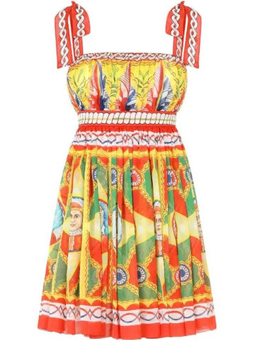 graphic print pleated dress F6J9LTGDS13 - DOLCE&GABBANA - BALAAN 1