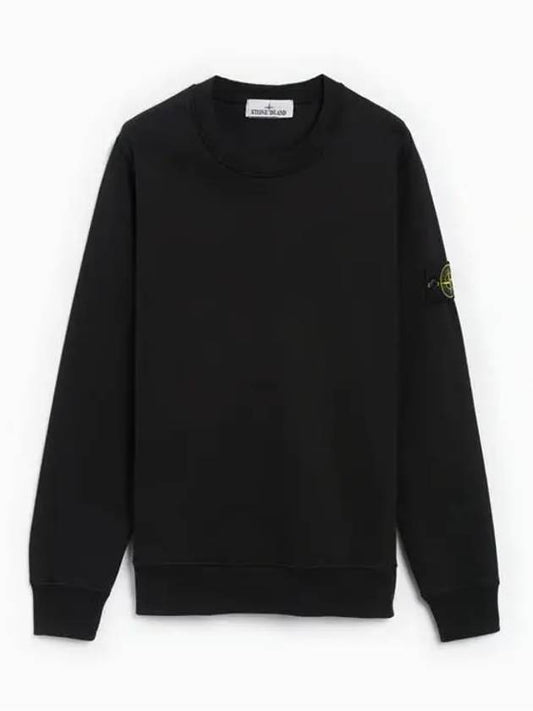 Wappen Patch Garment Dyed Sweatshirt Black - STONE ISLAND - BALAAN 2