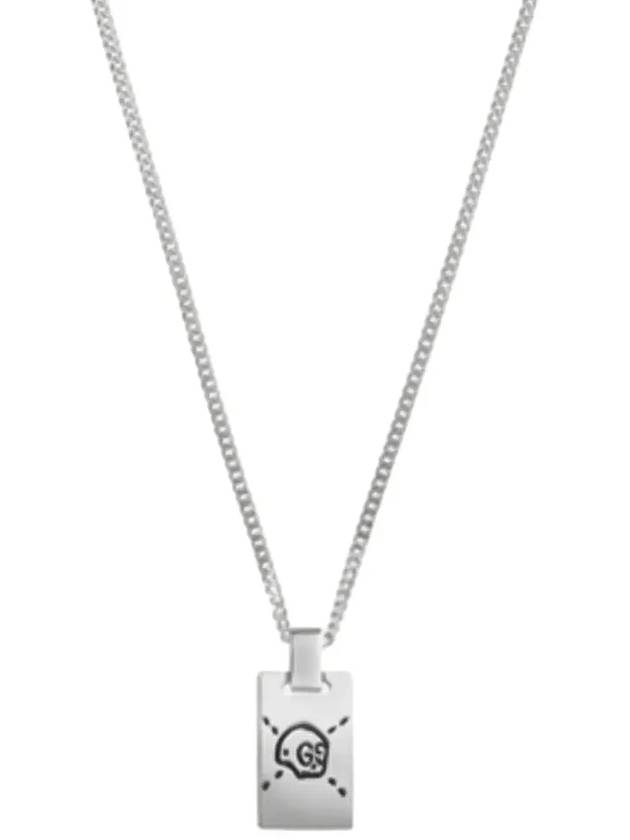 Ghost GG Pendant Necklace YBB455315001 Silver - GUCCI - BALAAN 4