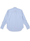 Color Combination Stitch Long Sleeve Shirt Blue - IMIRK - BALAAN 4