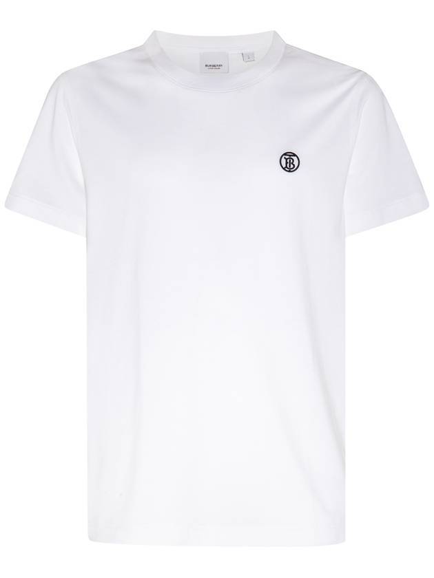 TB Logo Short Sleeve T-shirt White - BURBERRY - BALAAN.