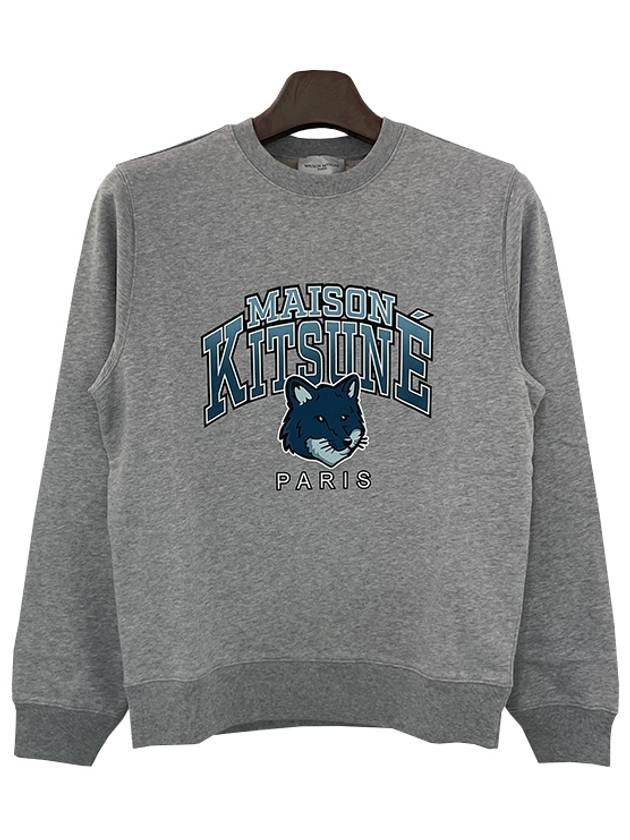 Campus Fox Regular Sweatshirt Light Grey Melange - MAISON KITSUNE - BALAAN 3