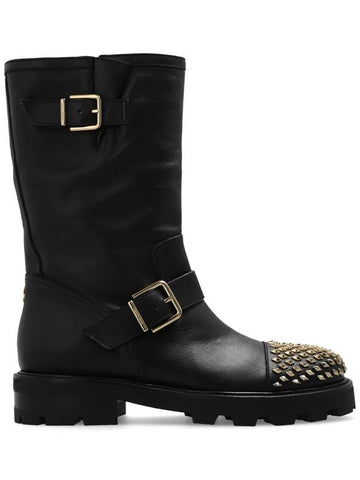 Jimmy Choo ‘Biker II’ Studded Ankle Boots, Women's, Black - JIMMY CHOO - BALAAN 1