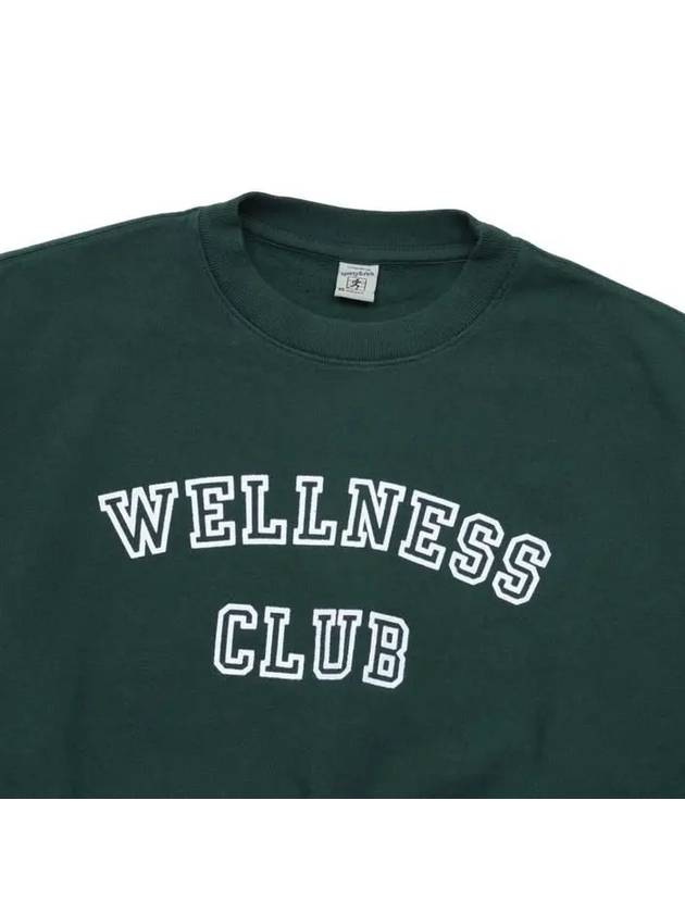 Wellness Club Crop Cotton Sweatshirt Green - SPORTY & RICH - BALAAN 4