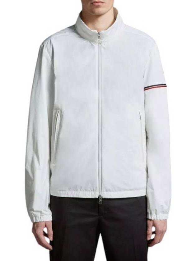 Ruinette Logo Patch Nylon Zip Up Jacket White - MONCLER - BALAAN 3